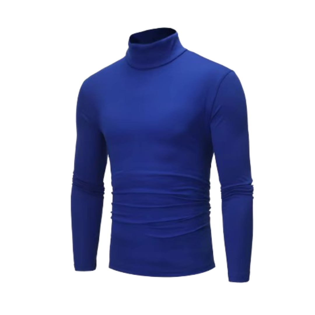 Slim Fit Langarmshirt mit hohem Kragen