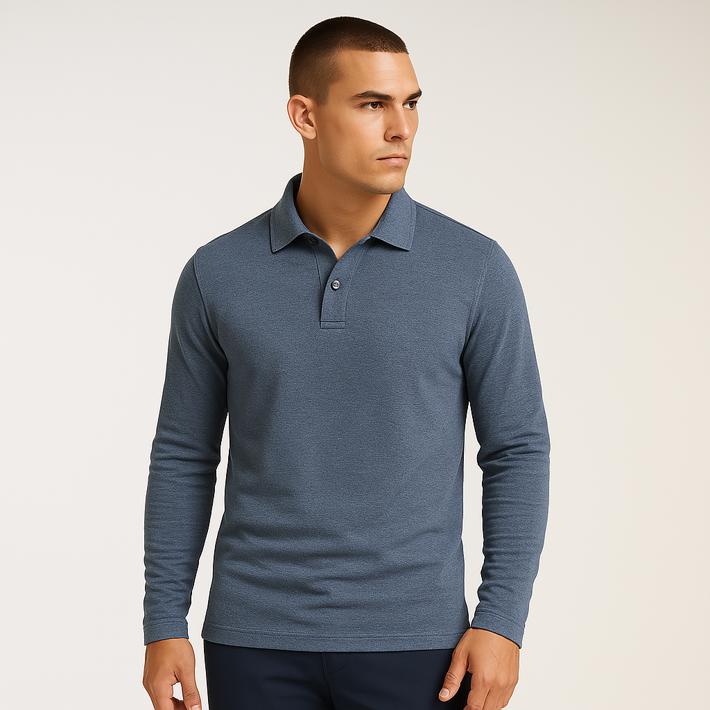 Langärmeliges Poloshirt mit Kragen