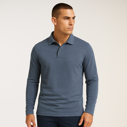 Langärmeliges Poloshirt mit Kragen
