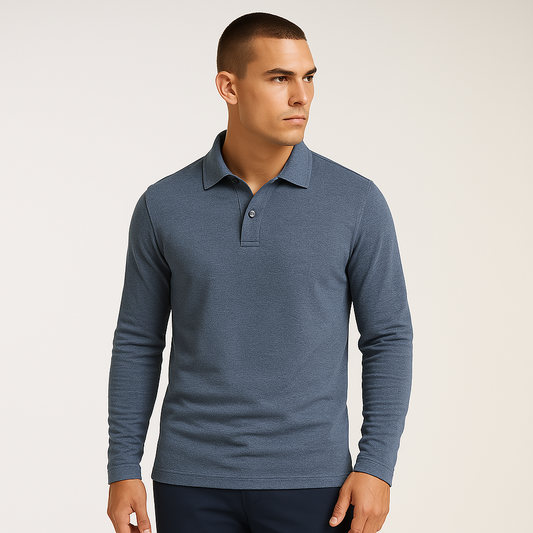 Langärmeliges Poloshirt mit Kragen