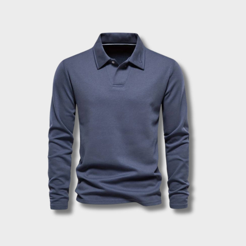 Langärmeliges Poloshirt mit Kragen