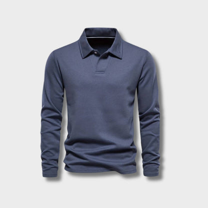 Langärmeliges Poloshirt mit Kragen
