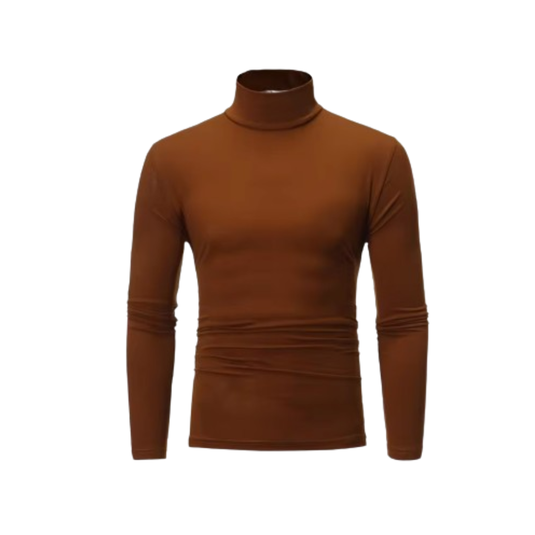 Herren Langarmshirt mit hohem Kragen